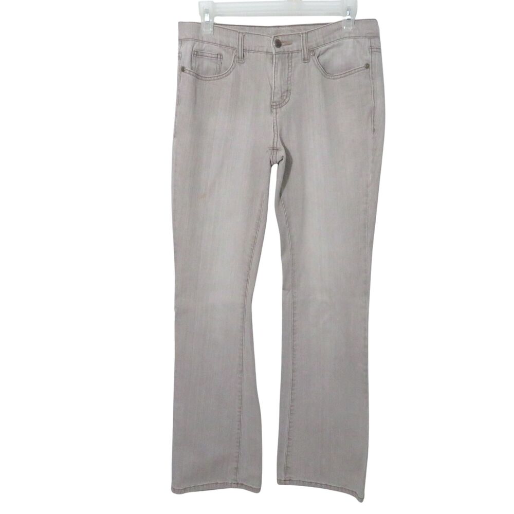 Gray Jeans Women Sz 6 Boot Cut Light Gray Mid Rise Casual Western Faded Glory